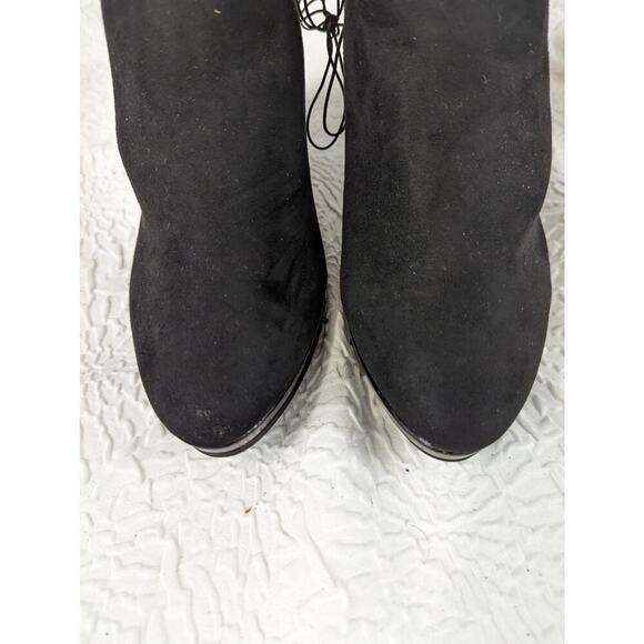 NWT! EAST 5TH! BLACK PATENT LEATHER & FAUX SUEDE ANKLE BOOTIE HEELS! SZ 10M - Picture 5 of 8